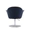 Manhattan Comfort Voyager Swivel Adjustable Accent Chair in Smokey Blue and Brushed Metal AC051-SM - alternate 4